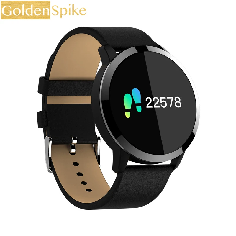 GOLDENSPIKE Q8 Смарт часы OLED цветной экран Smartwatch Женская мода фитнес трекер монитор сердечного ритма