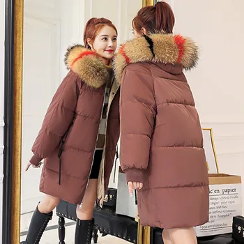 

S-2XL Autumn Winter Warm Female Hoodie Parkas Clothes Fashion Korean OL Coat Beige Women Casual Cotton Down Jacket 021-1510MC14