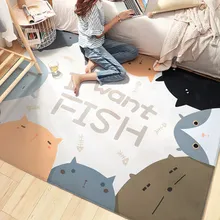 Большой ковер, милые детские коврики для ползания, Мультяшные животные, для спальни, гостиной, мягкие, 150 см, 200 см, напольный коврик