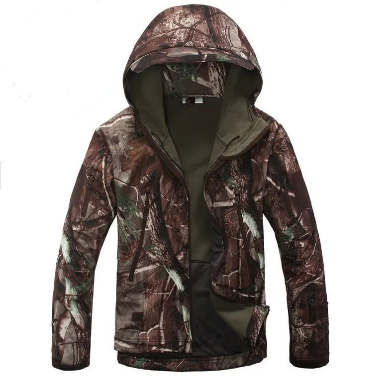 

High quality Lurker Shark skin Soft Shell TAD V 4.0 Outdoor Military Tactical Jacket Waterproof Windproof 3D tree camouflage