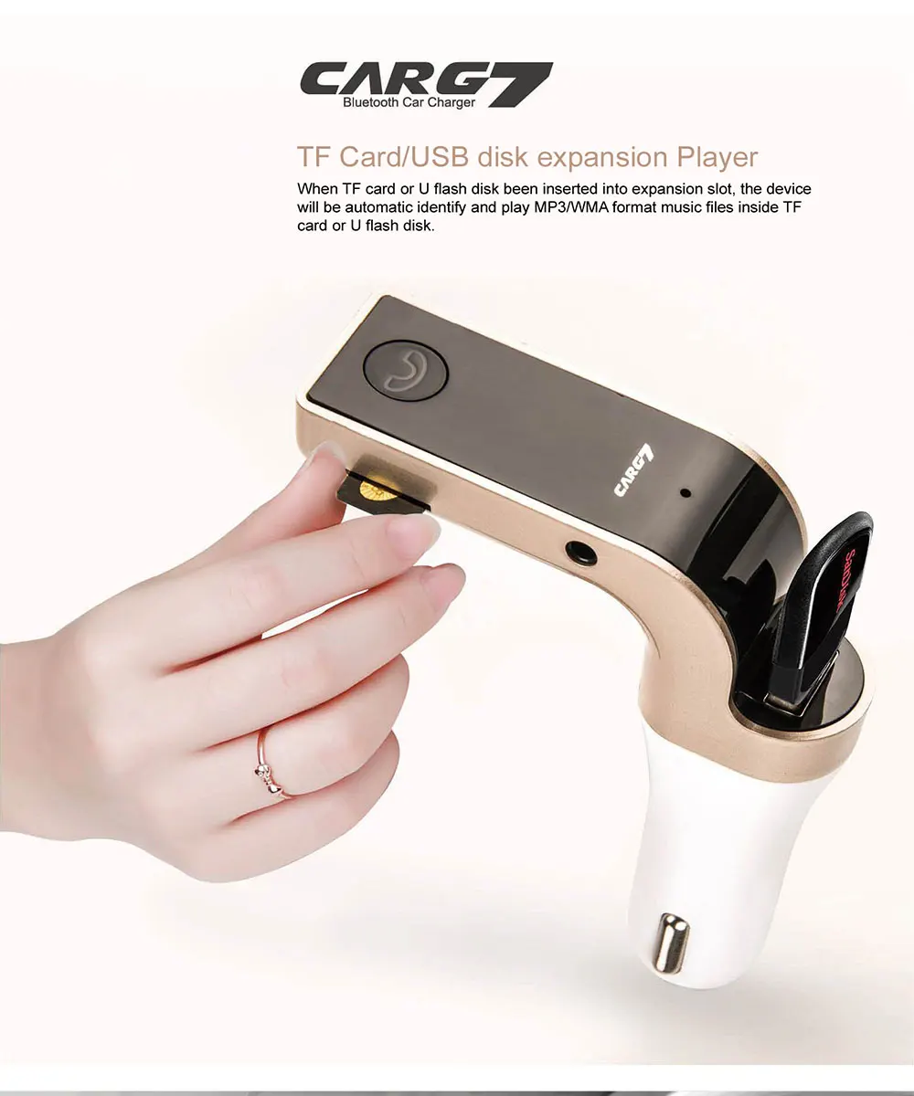 CDEN 4-в-1 Hands Free комплект беспроводной связи bluetooth для автомобиля FM передатчик MP3 музыкальный плеер с 3,5 мм аудио кабель для подключения к Поддержка TF карты