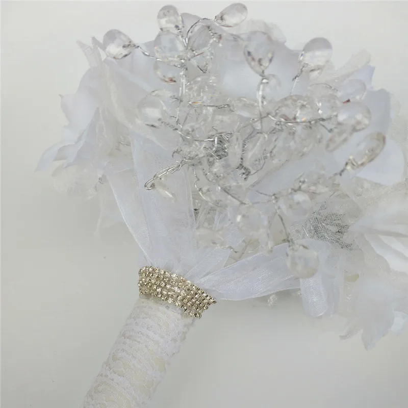 Роскошные Искусственные цветы акрил свадебные букеты для свадьбы блестящие стразы Букеты Свадебные 2018 Mariage Buque De Noiva