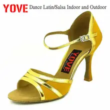 YOVE стиль w137-20 танцевальная обувь Бачата/Сальса крытый и открытый Женская танцевальная обувь