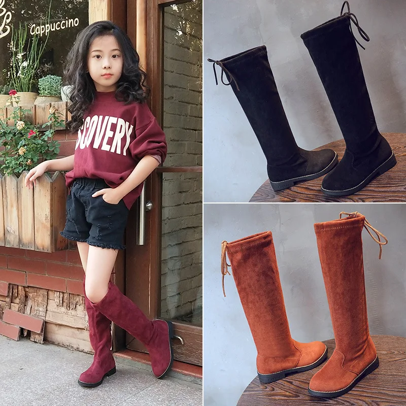

Children Over Knee Boots Girl Shoes Knee Fashion Children Boots 2018 Autumn And Winter Princess Girls Students Mama Shoes