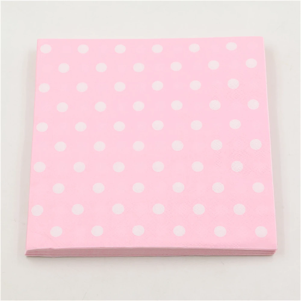 pure-color-pink-blue-polka-dot-napkins-20pcs-food-grade-for-baby-boy-girls-Paper-Napkins