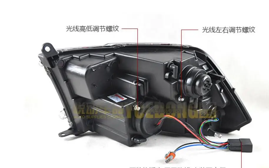 2 шт. стильный головной фонарь Ram 1500 фара 2013 ram задний фонарь Биксеноновая фара светодиодный DRL Автомобильные фары