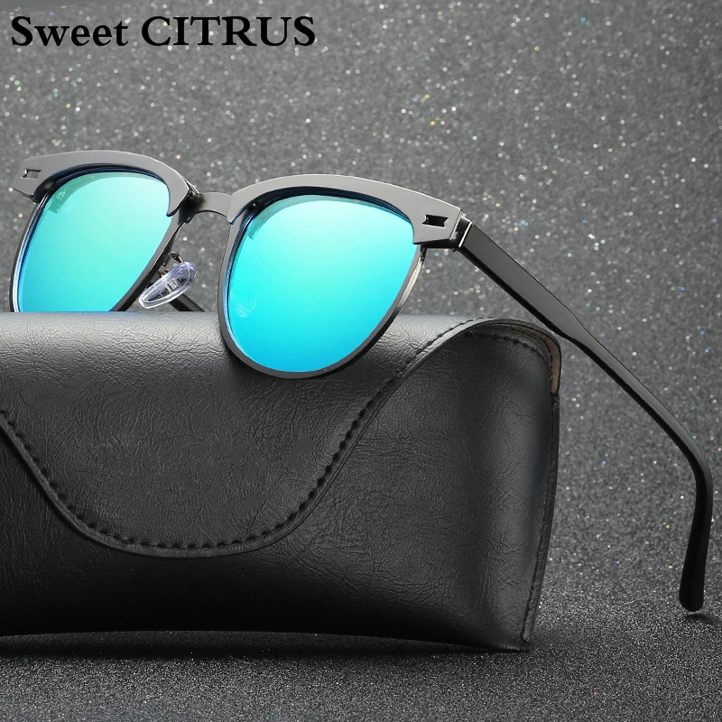 

Sweet CITRUS Classic Men Polarized Sunglasses Women Colorful Mirrored Brand Designer Driving Pilot Goggles Eyewear Accessories