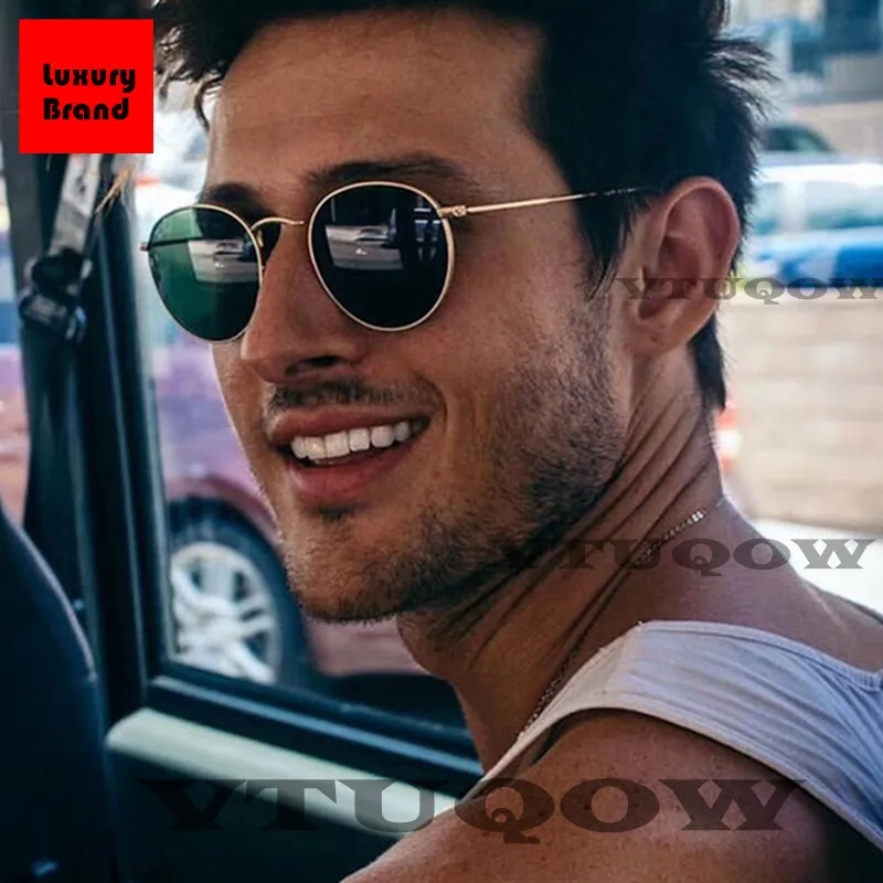 

Luxury Brand Round Sunglasses Men Women 2019 Hue Mirror Vintage Retro Sunglass Male Sun Glasses For Men zonnebril heren okulary