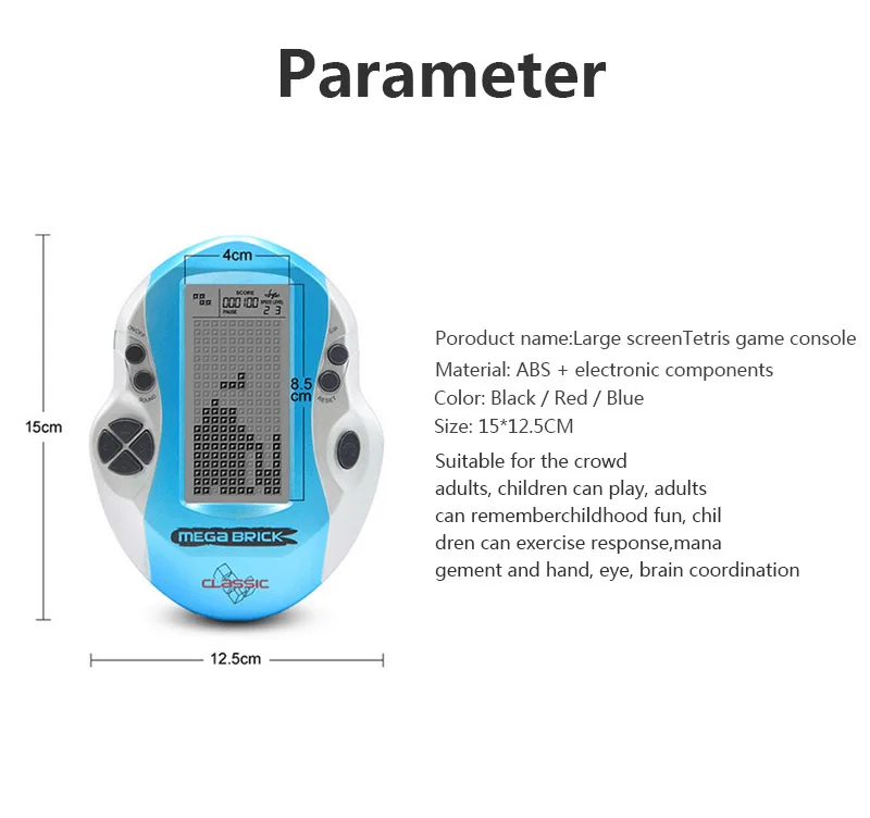 Ретро Классический Портативный тетрис игровая консоль портативный детский мини Ностальгический встроенный 26 игр большой экран тетрис игровая машина