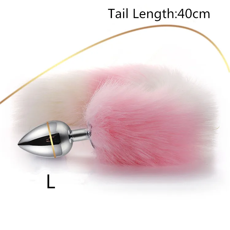 Металлический искусственный хвост аниме косплей мягкий лисий хвост с нержавеющая сталь Анальная пробка Фетиш Фэнтези пара жизнь флирт анальный штекер