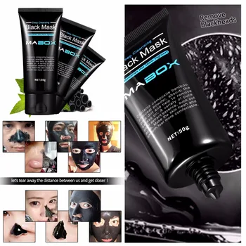 Mabox Black Mask Peel Off Bamboo Charcoal Purifying Blackhead Remover Mask Deep Cleansing for AcneScars Blemishes Black Deep Cleansing Face Mask