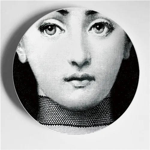 6/7/8 Дюймов Мода из Милана, Fornasetti таблички дома декоративная тарелка Декор на стену посуда арт фарфоровое блюдо украшение дома - Цвет: 11