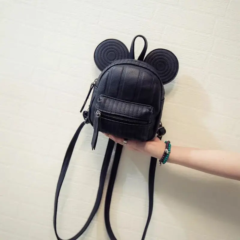 

Fashion Woman Mickey Backpack High Quality Youth Leather Backpacks for Teenage Girls Female School Shoulder Bag Bagpack mochil