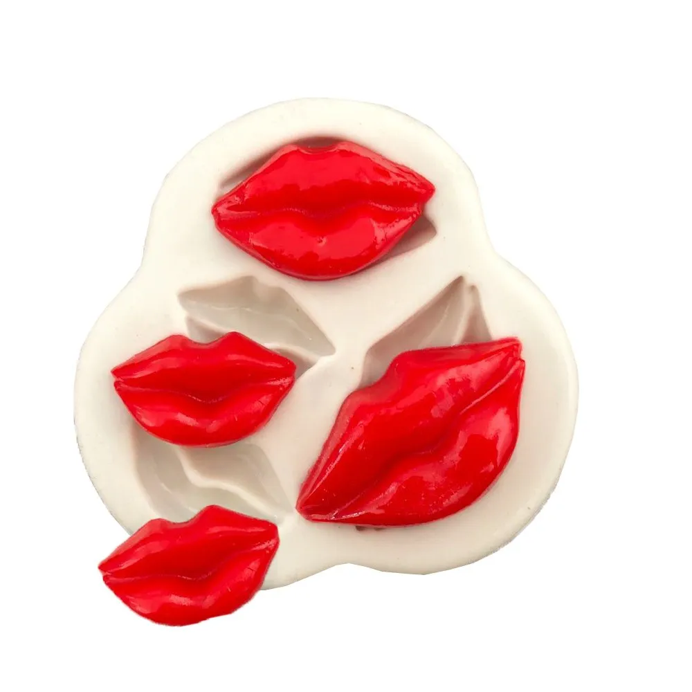 

Aouke DIY baking silicone mould lip shape cake chocolate pouring pet mould cavity K103