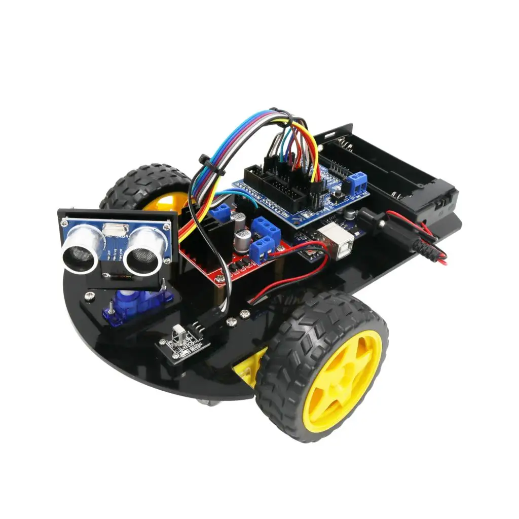 Умный робот автомобиль 2WD шасси комплект с учебником для Arduino для UNO