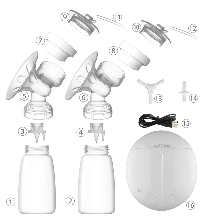 Double Electric Breast Pumps Automatic Massage Postpartum Breast Pump Baby Breast Feeding Milk Extractor Accessories With USB (8)