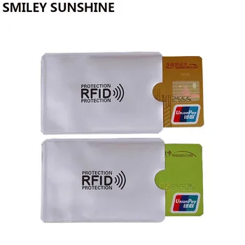 

5pcs Anti rfid blocking reader card holder wallet metal business credit card holder case men women card & id holders porte carte