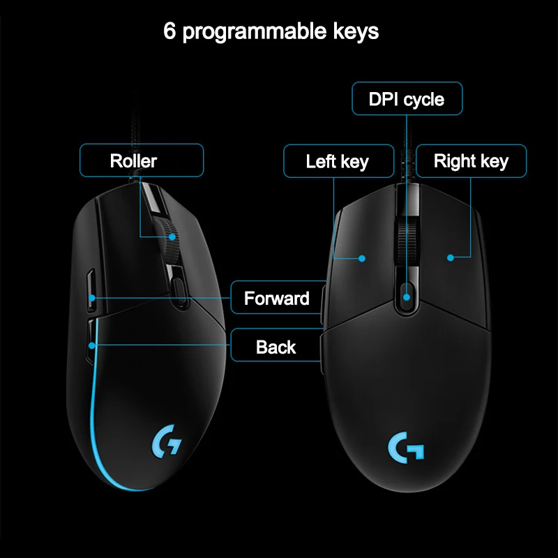 Мышь Logitech G Pro игровая Проводная 12000 точек/дюйм RGB|Мыши| |