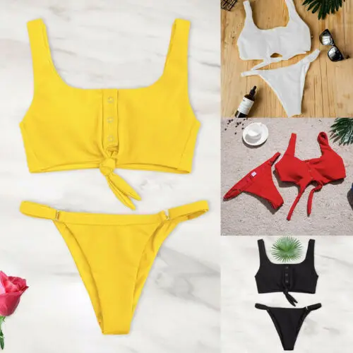 

Women Push-up Padded Bra Set Triangle Swimwear Swimsuit Bathing Beachwear
