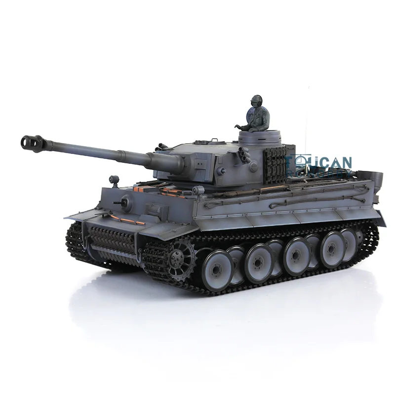 HengLong 1/16 серый Немецкий Тигр I RTR радиоуправляемая модель танка обновленная
