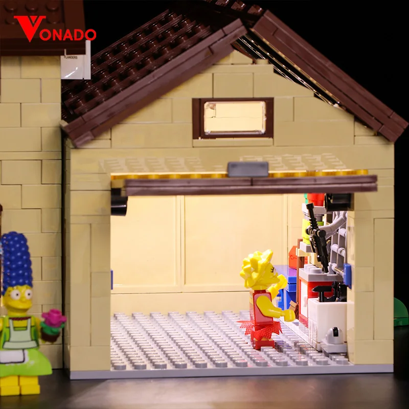 Светодиодный светильник совместим с lego 71006 16005 Симпсон дом строительные блоки