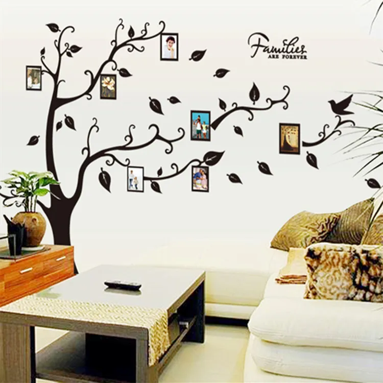Фоторамка дерево настенные наклейки гостиная ТВ спальня диван фон стены