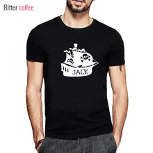 CAFÉ AMARGO Verão novo Nome Do Navio de Pirata T Camisa Impressão Curto-de Mangas Compridas T-shirt de Algodão O-Neck Moda Topos & T