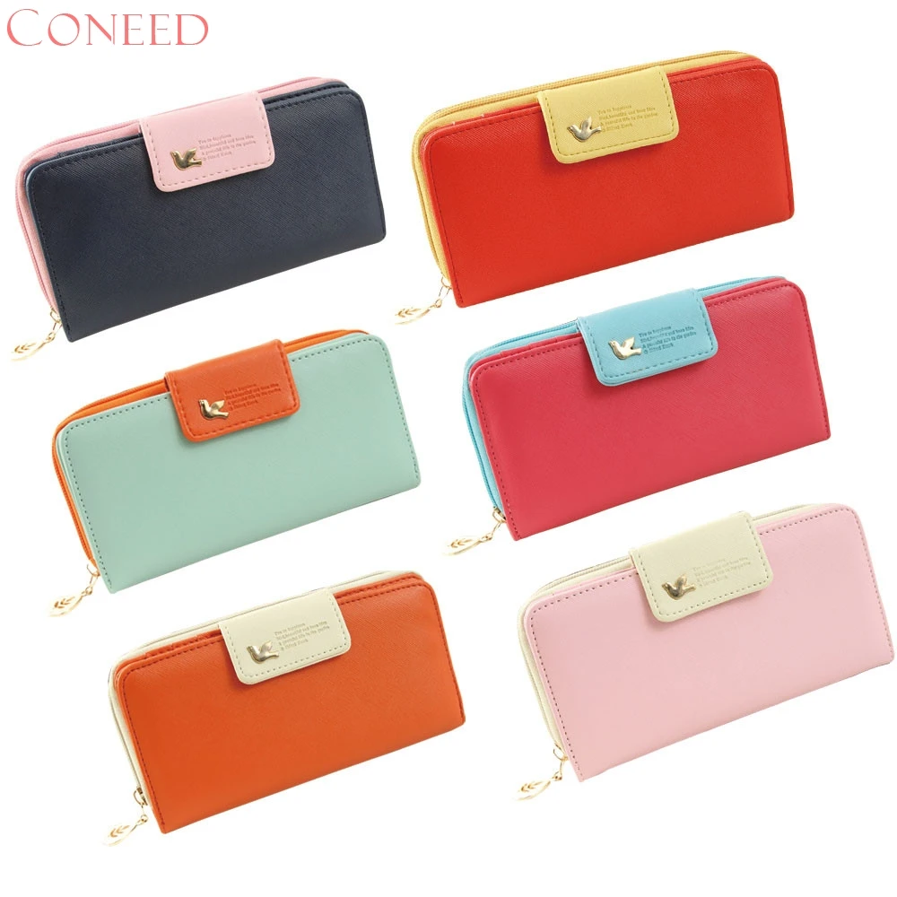 

CONEED Long Women Wallets Card Holder Female Clutch Women's Purse Coin Money Bag Walet Cuzdan Portomonee j3w30