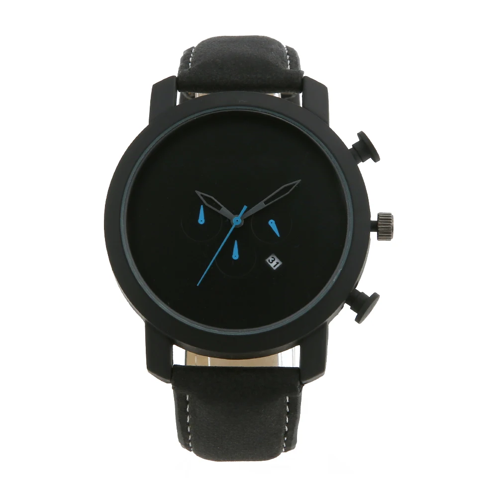 Fashion 2018 Men Business Leather Watch Male Casual Quartz Wrist