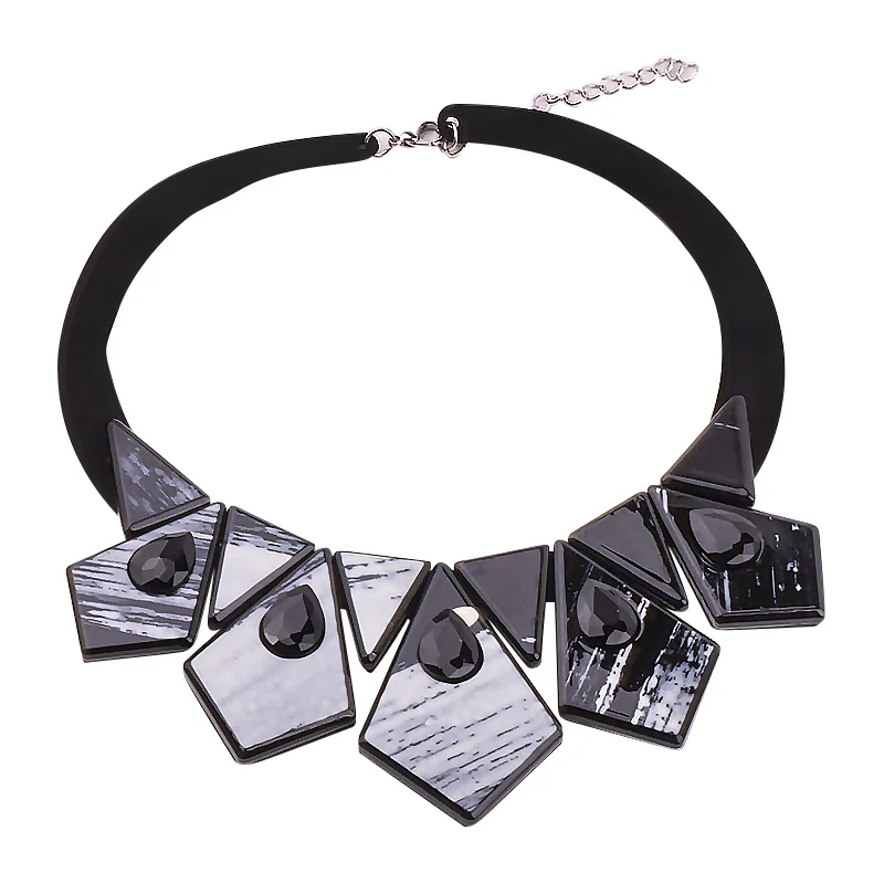 GuanLong черная лента воротник ожерелье смола геометрическое ожерелье s& Подвески для женщин новое коллекционное украшение