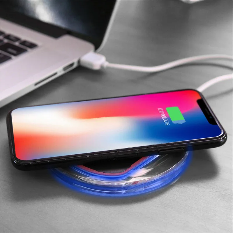 Qi Беспроводное зарядное устройство для iPhone X Xs MAX XR 8 plus Быстрая зарядка через USB