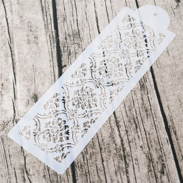 1pcs Plastic Lace Border Cake Stencil Chocolate Candy Cupcake 1pcs Plastic Lace Border Cake Stencil Chocolate Candy Cupcake Sugarcraft Decoration Template Home Kitchen Baking Tools Hot