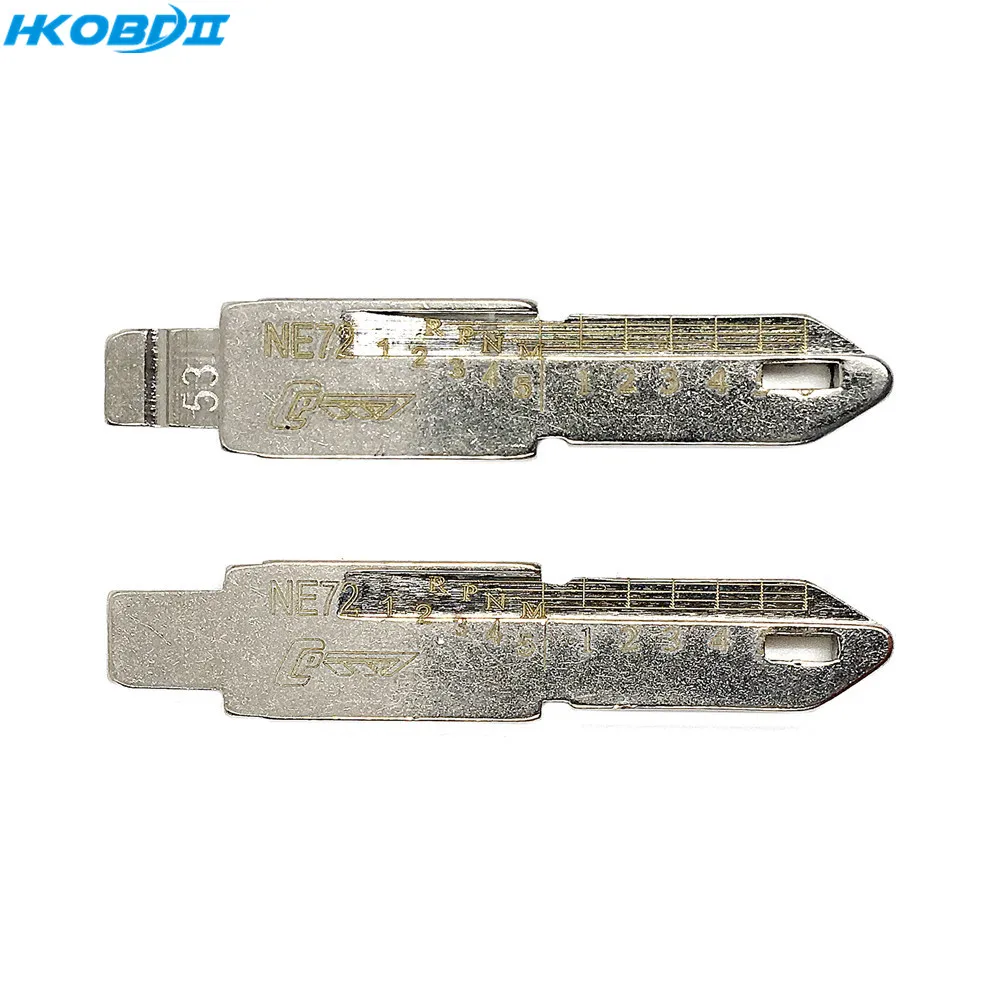 HKOBDII 10 шт. 53# NE72 гравировкой линии пустой Scale режиссерский KD ключа для peugeot 206 207/Citroen C2/07 Пикассо для Лиши 2 в 1