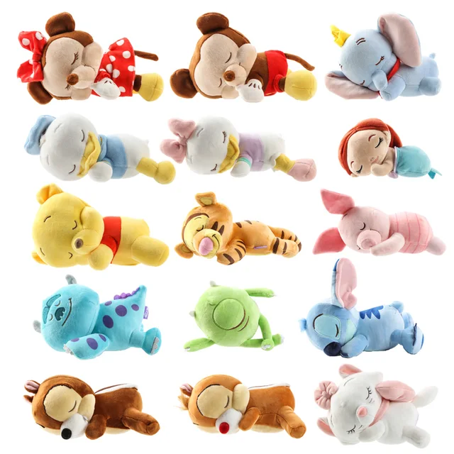 Best Offers 5pcs/lot Lying Sleeping Stitch Little Mermaid Chip Dale Marie Cat Piglet Daisy Donald Duck Dumbo Bear Plush Toy Stuffed Animals Best Offers 5pcs/lot Lying Sleeping Stitch Little Mermaid Chip Dale Marie Cat Piglet Daisy Donald Duck Dumbo Bear Plush Toy Stuffed Animals