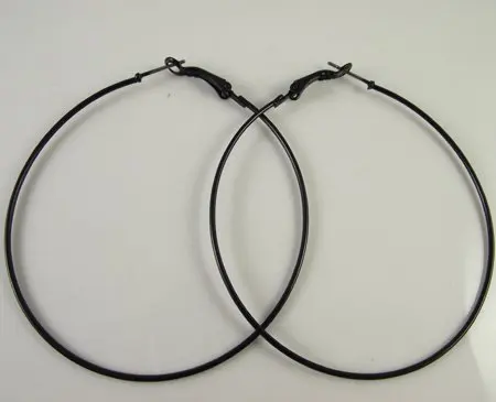 Free Shipping 72pcs 36pairs 50mm Black Hoop Earrings Whole Free Shipping 72pcs 36pairs 50mm Black Hoop Earrings Whole Fashion Earring