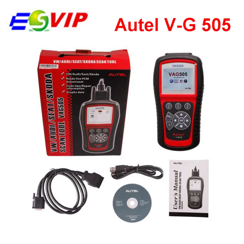 

Super MaxiService V--G505 Scan Tool Diagnostic OBDII Code Reader V--AG 505 For W / AUD/s-at/Sk-da Vehicles Update on line