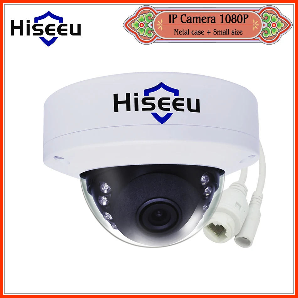  Hiseeu 1080P 2MP HD IP Camera Network Security CCTV Camera Mini Dome IR-Cut Android IOS Remote ONVIF H.264 Freeshipping HCR312 