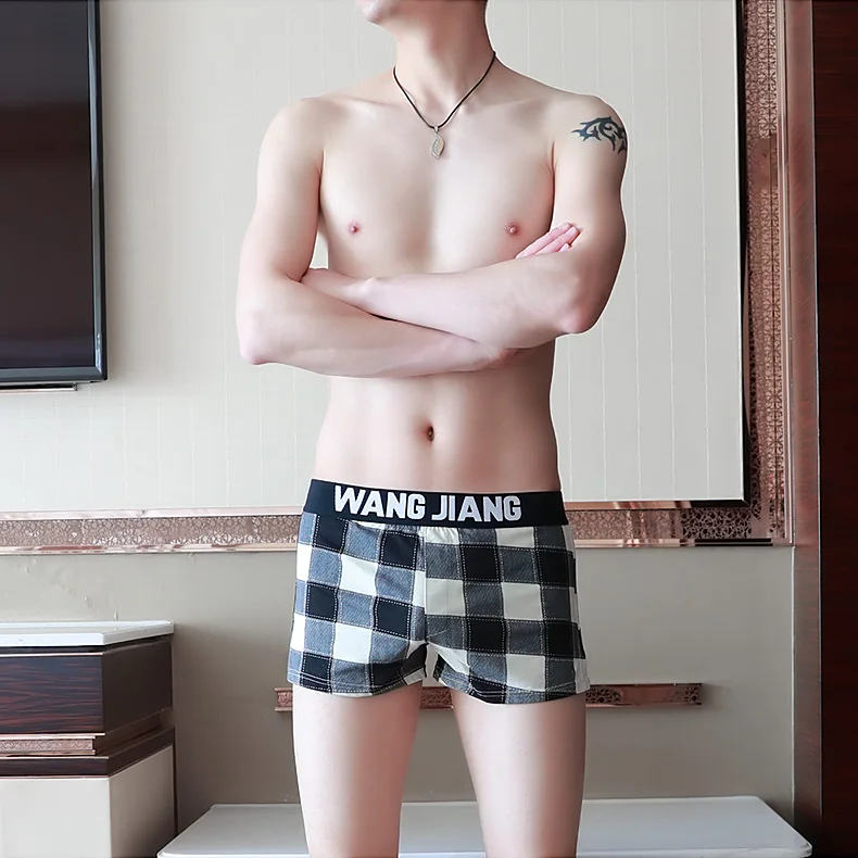 WJ New Cotton Loose Men Pants Comfortable Summer Shorts Hombre Casual Fitness Breathable Plaid&Printed Short Pants Men