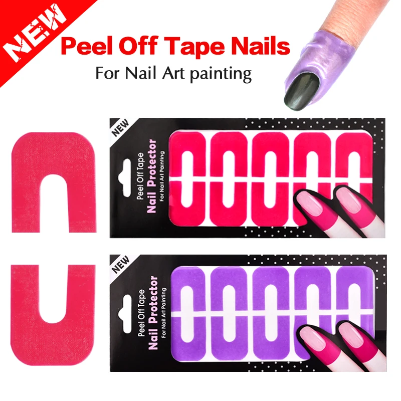 

New 1pcs Plastic Peel Off Tape Palisade Nail Protector Easy Fast Clean for Nail Art Painting Polish UV Gel Stamping Plate Tools