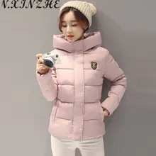 N.XINZHE Winter jacket women Coat Hooded Slim Wadded Parkas 2017 Wear Winter Coats Outwear for Lady chaqueta mujer Plus Size 3XL