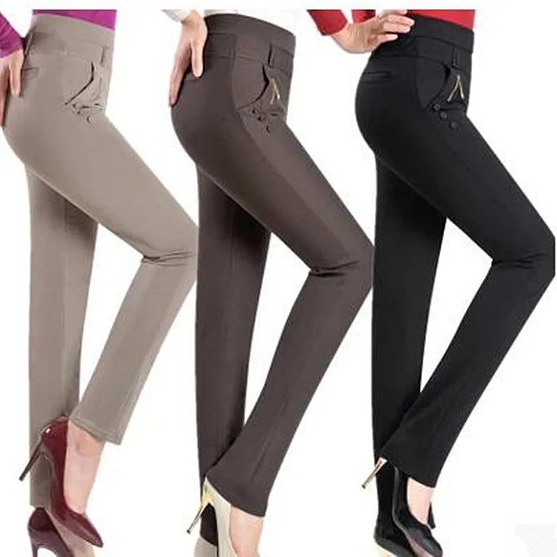

The elderly female winter clothing and cotton trousers mother warm season and thicken the elastic waist grandma pants