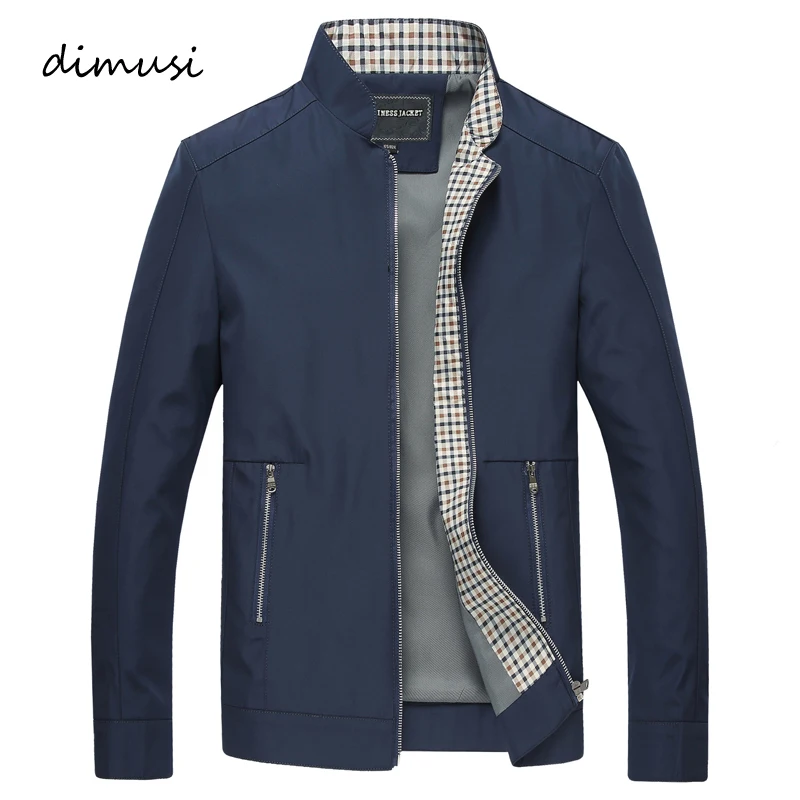 

DIMUSI Mens Jackets Spring Fashion Men Slim Fit Thin Coats Mens Sportswear Stand Collar Jackets Male Bomber Jackets Clothing 6XL