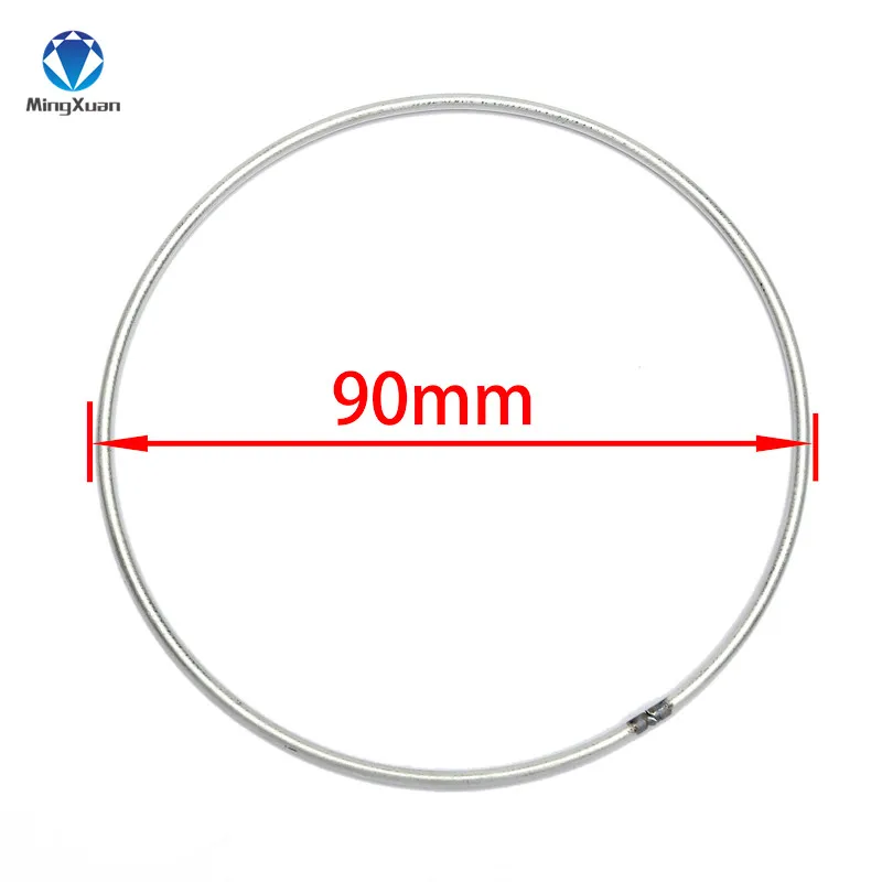 10 шт. 35-400 мм Ловец снов Reve круг железные кольца подвесные металлические pour cercle attrape reve Сеть ювелирных изделий 2,8 мм толщина - Цвет: 90mm