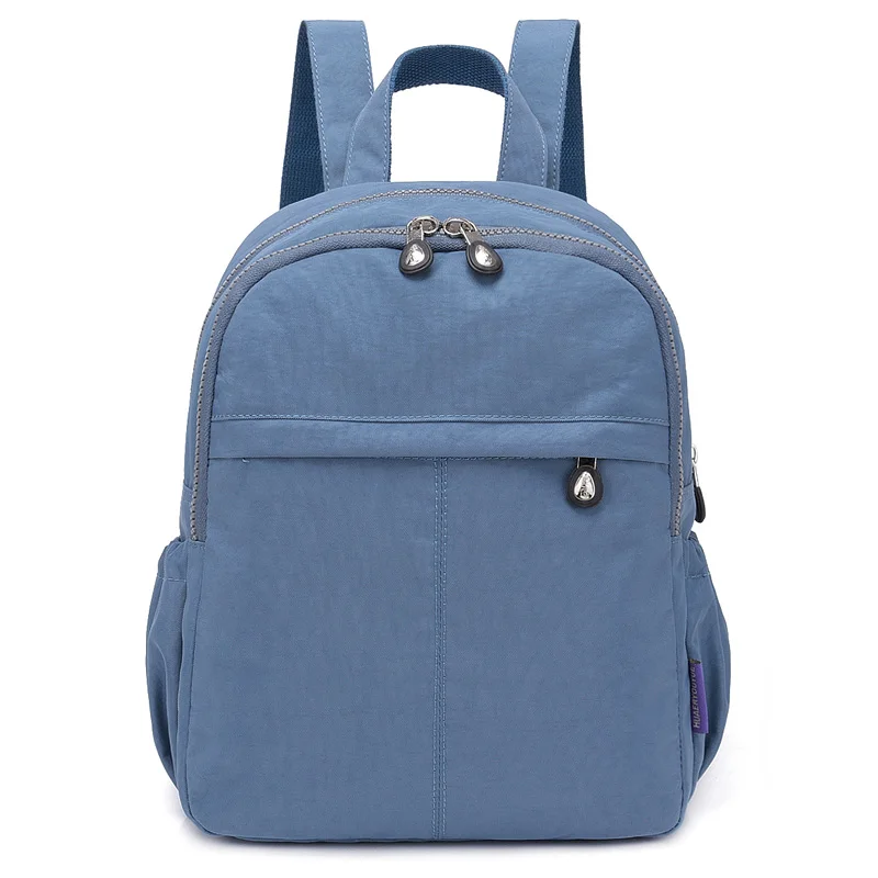 Винтажный рюкзак для девочки-подростка, через плечо, Mochila Feminina, Женский школьный рюкзак, нейлоновый водонепроницаемый Повседневный студенческий рюкзак для женщин - Цвет: smoke grey