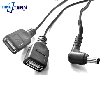 

Input 11-17V 5525 Angled DC to Dual Female USB Charger for Apple iPhone Andriod Huaiwei Xiaomi Samsung MP3 MP4 Digital Cameras