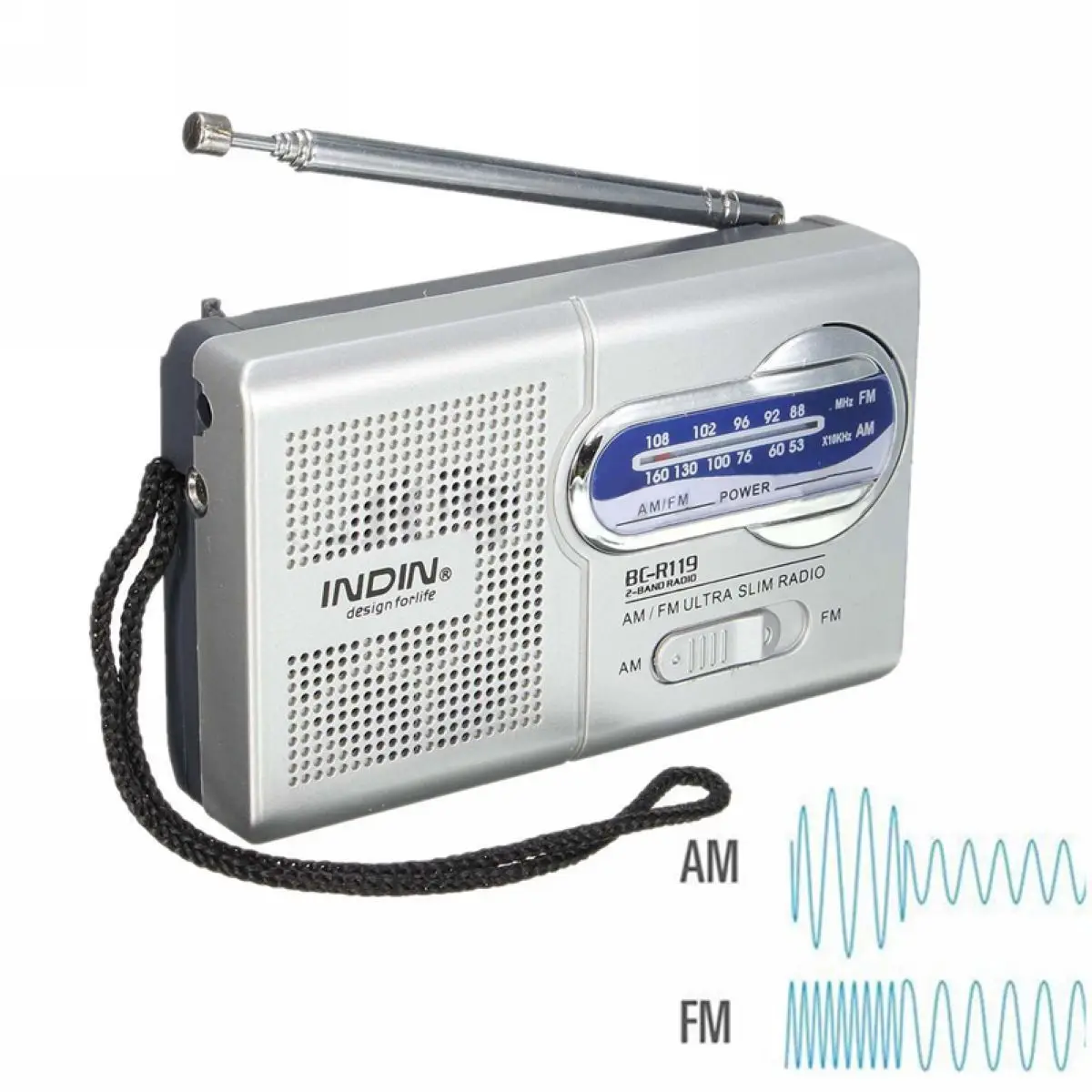New DC 3V Mini Portable BC-R119 Radio Pocket AM/FM Telescopic Antenna Radio Receiver Speaker 3.5mm Mayitr