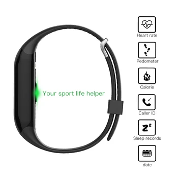 

2017 factory Hot sales ip67 waterproof smart bracelet with heart rate monitor pedometer distance speed calorie Sleeping monitor