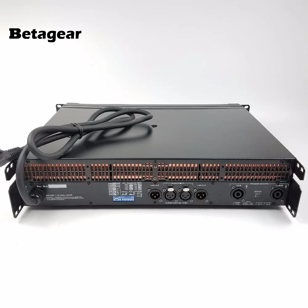 Профессиональный лабораторный усилитель мощности Betagear BT14000 сценический 2x2350 Вт