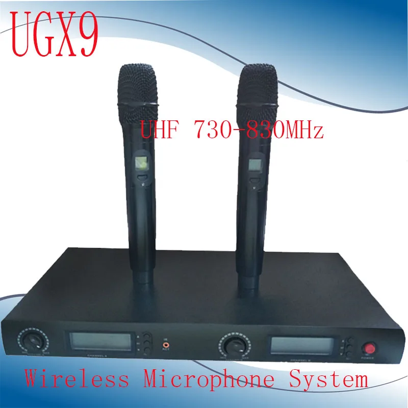 Беспроводная микрофонная система профессиональный микрофон 2 канальный UHF UGX9