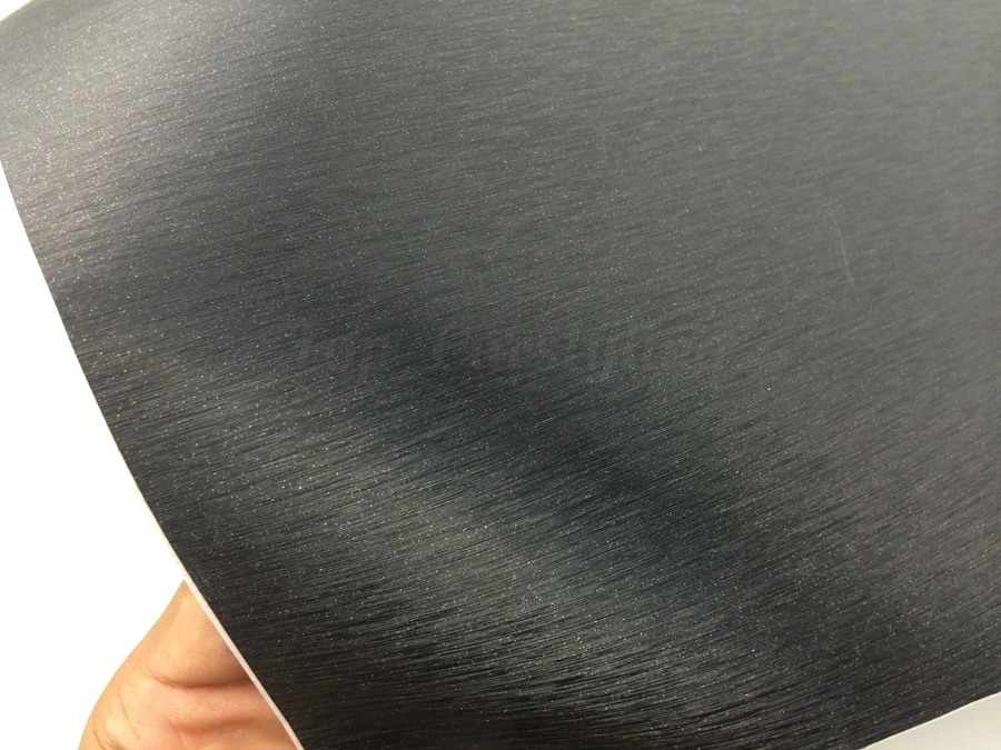 black brushed aluminum vinyl wrap car wrapping titanium brush stell wrap foil with bubble free  3M Avery Arlon HEXIS vinyl (4)